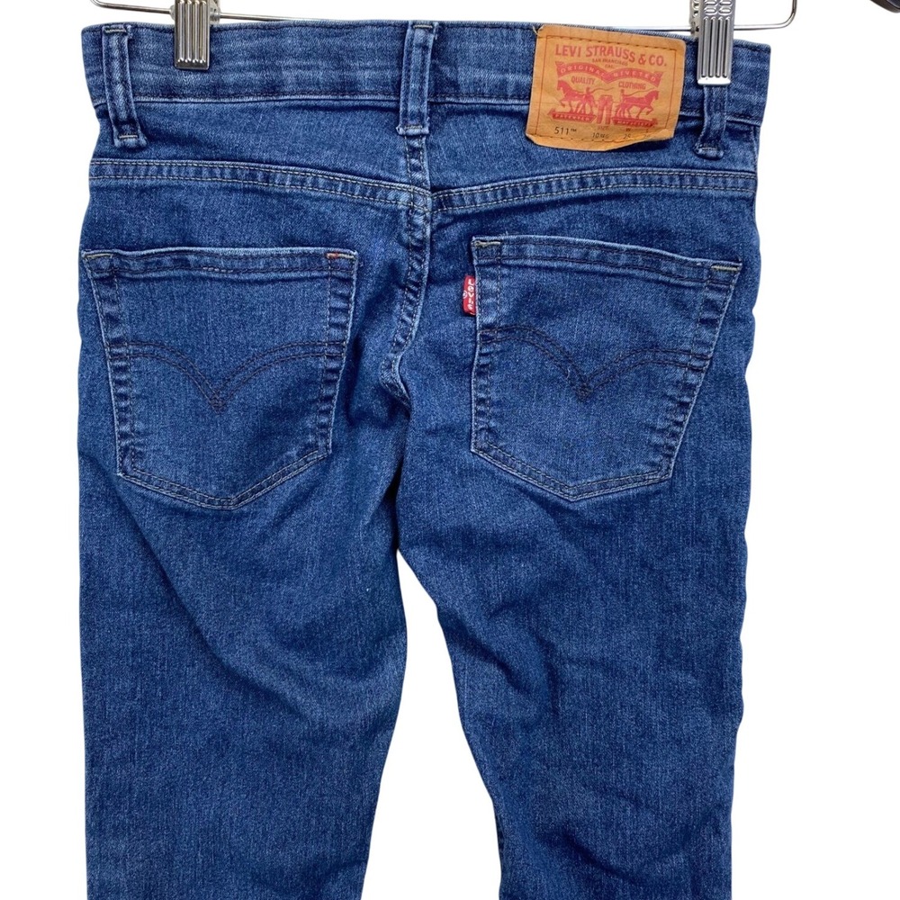 Levi's 511 Slim Fit Boys Jeans Size 10‎ Regular Blue Denim Adjustable Waist